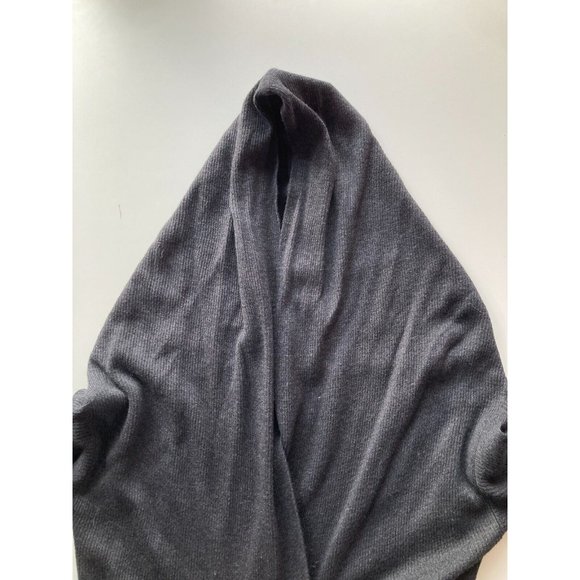 LULULEMON Cabin Yogi Wrap Heathered Black Boolux Hooded Cardigan Sweater, Size 4 - Picture 9 of 16